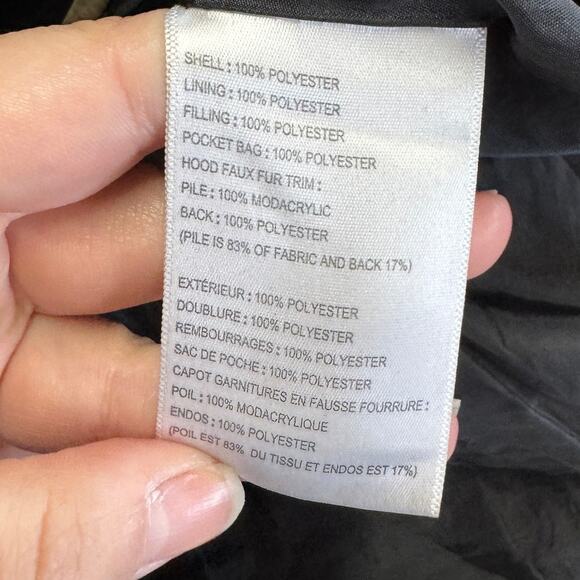 Laundry by Shelli Segal Coat Womens Medium Black Quilted Puffer Midi - Picture 5 of 9